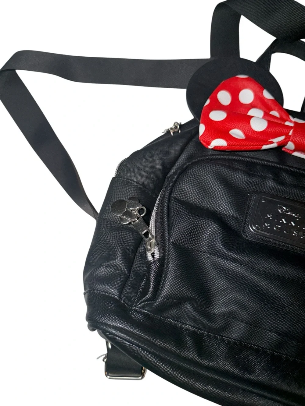 Disney Black Mini Backpack with Red Polka Dot Bow and Ears